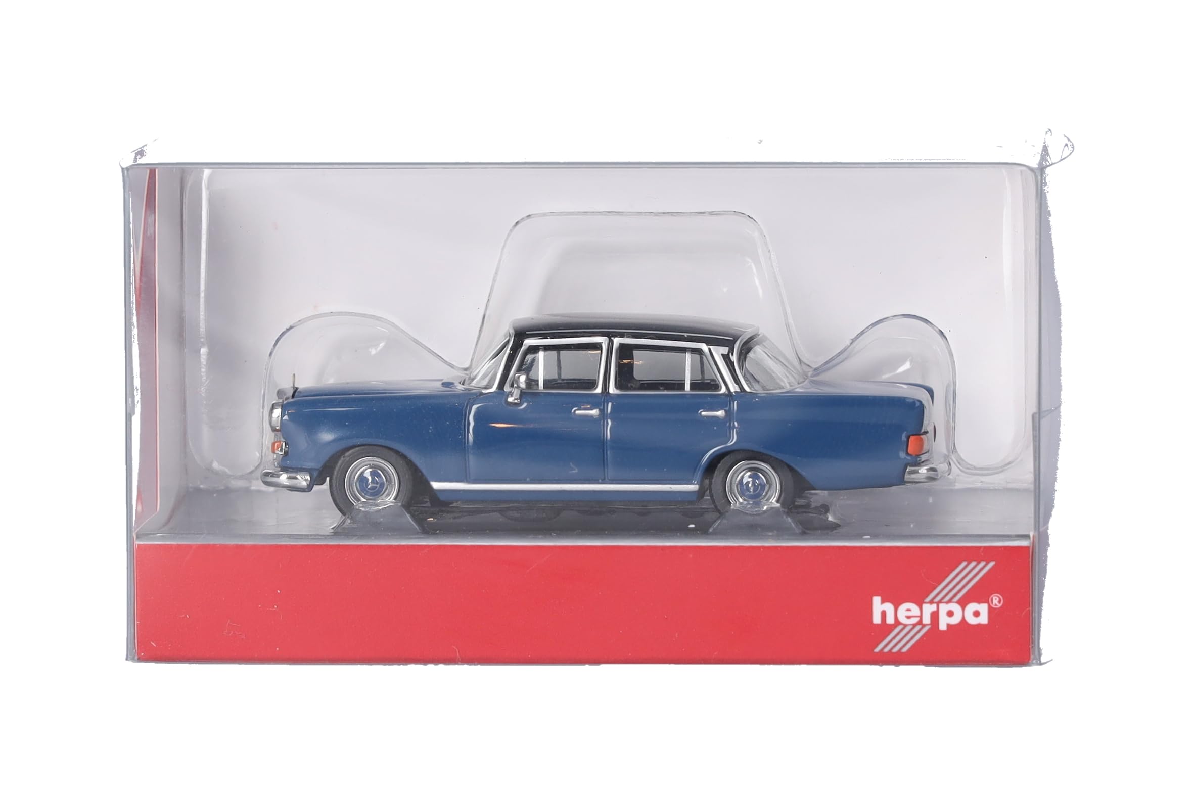 herpa-mercedes-benz-200-heckflosse-modellauto-blau-schwarz-1-87 image 5