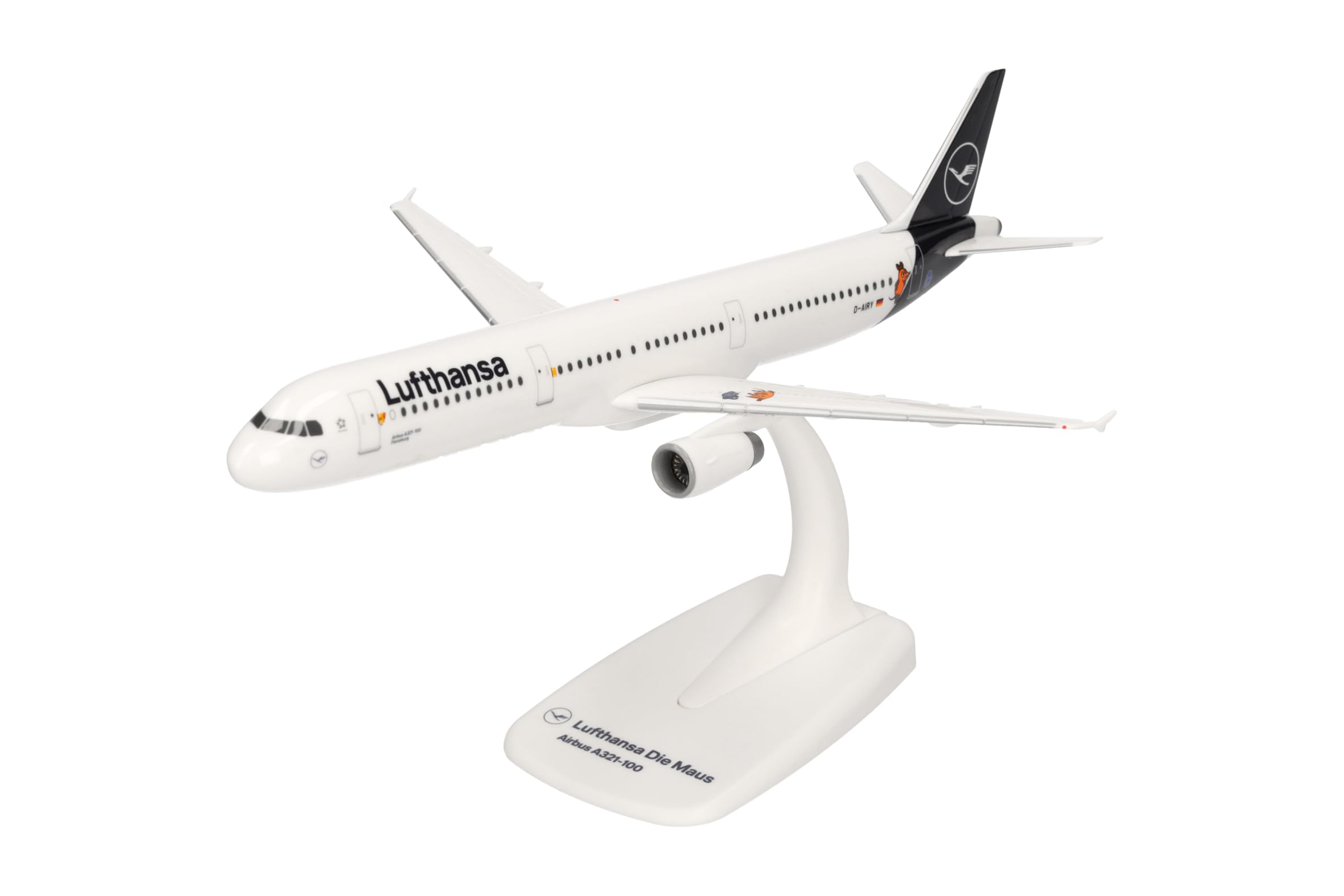 herpa-snapfit-lufthansa-a321-die-maus-flugzeugmodell-1-200 image 1