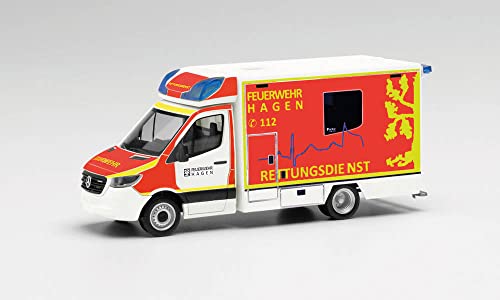 herpa-mercedes-sprinter-18-fahrtec-rtw-feuerwehr-hagen-1-87 image 3