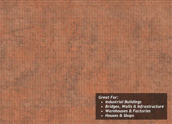 peco-scale-model-scenery-tx108-strukturpapier-backstein-5er-pack image 1