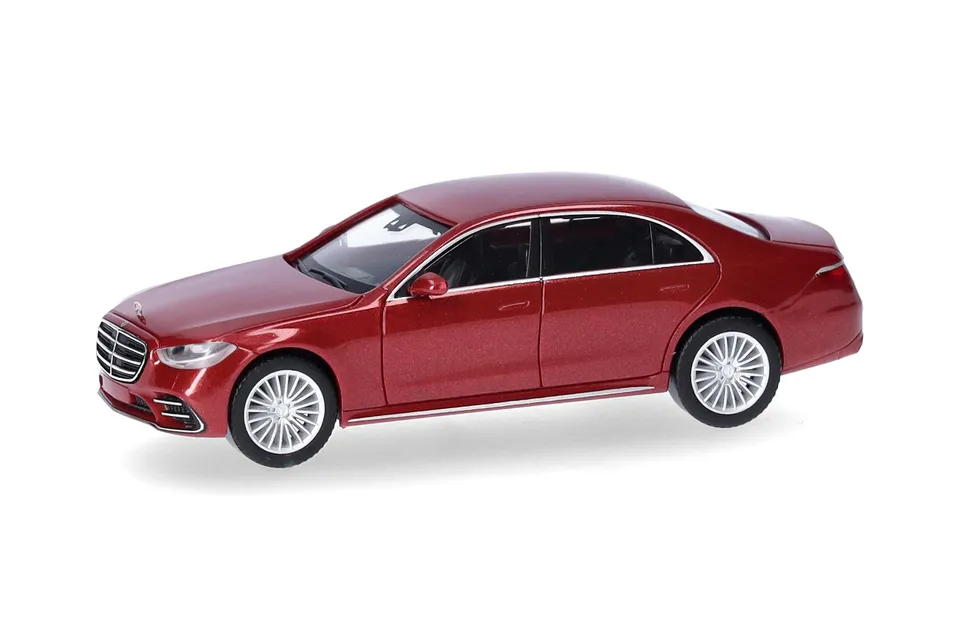 herpa-cars-mercedes-s-klasse-v223-modellauto-1-87-patagonienrot image 1