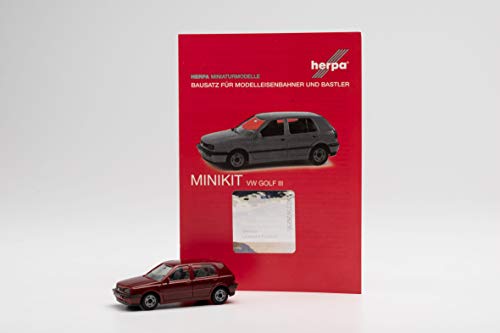 herpa-minikit-012355-008-vw-golf-iii-modellauto-weinrot image 8