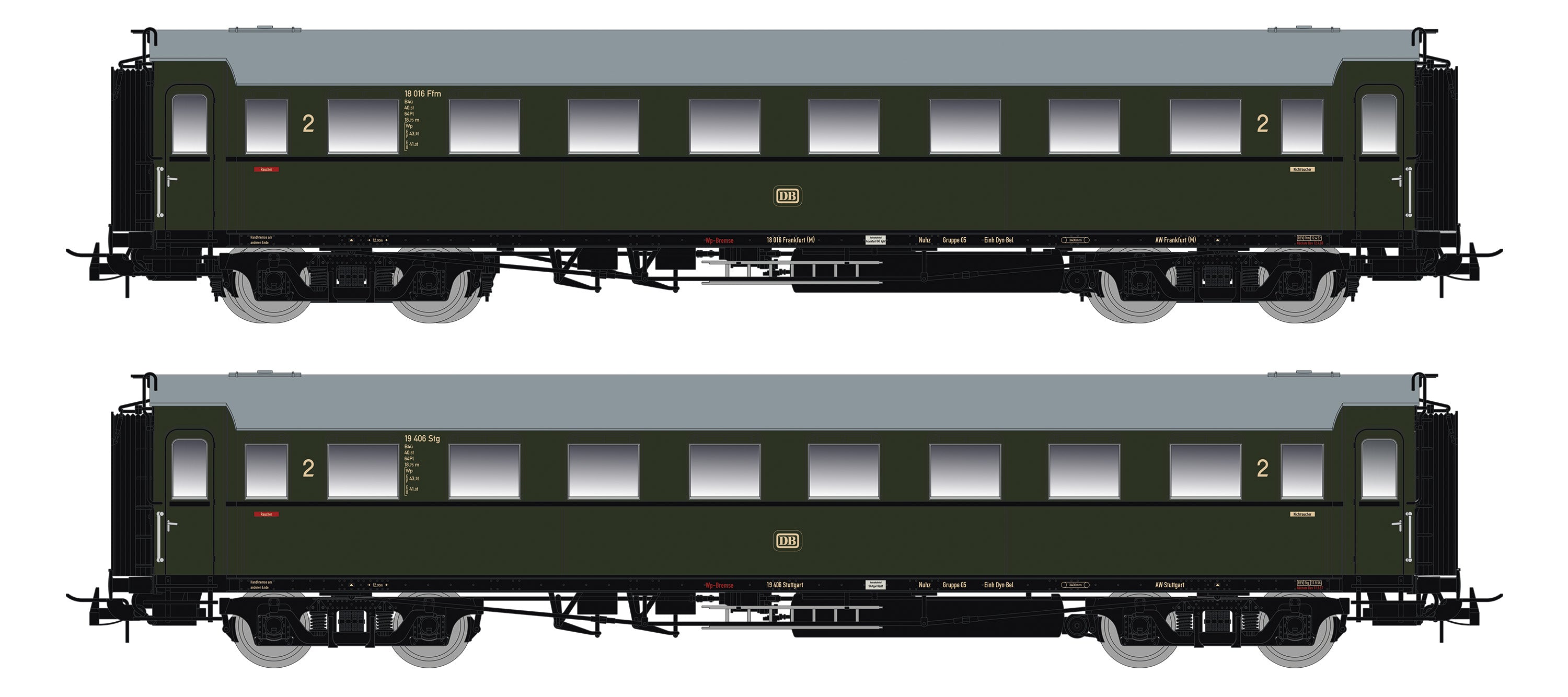 saxonia-87187-h0-personenwagen-c4-sa07-db-ep-iii-2er-set image 1