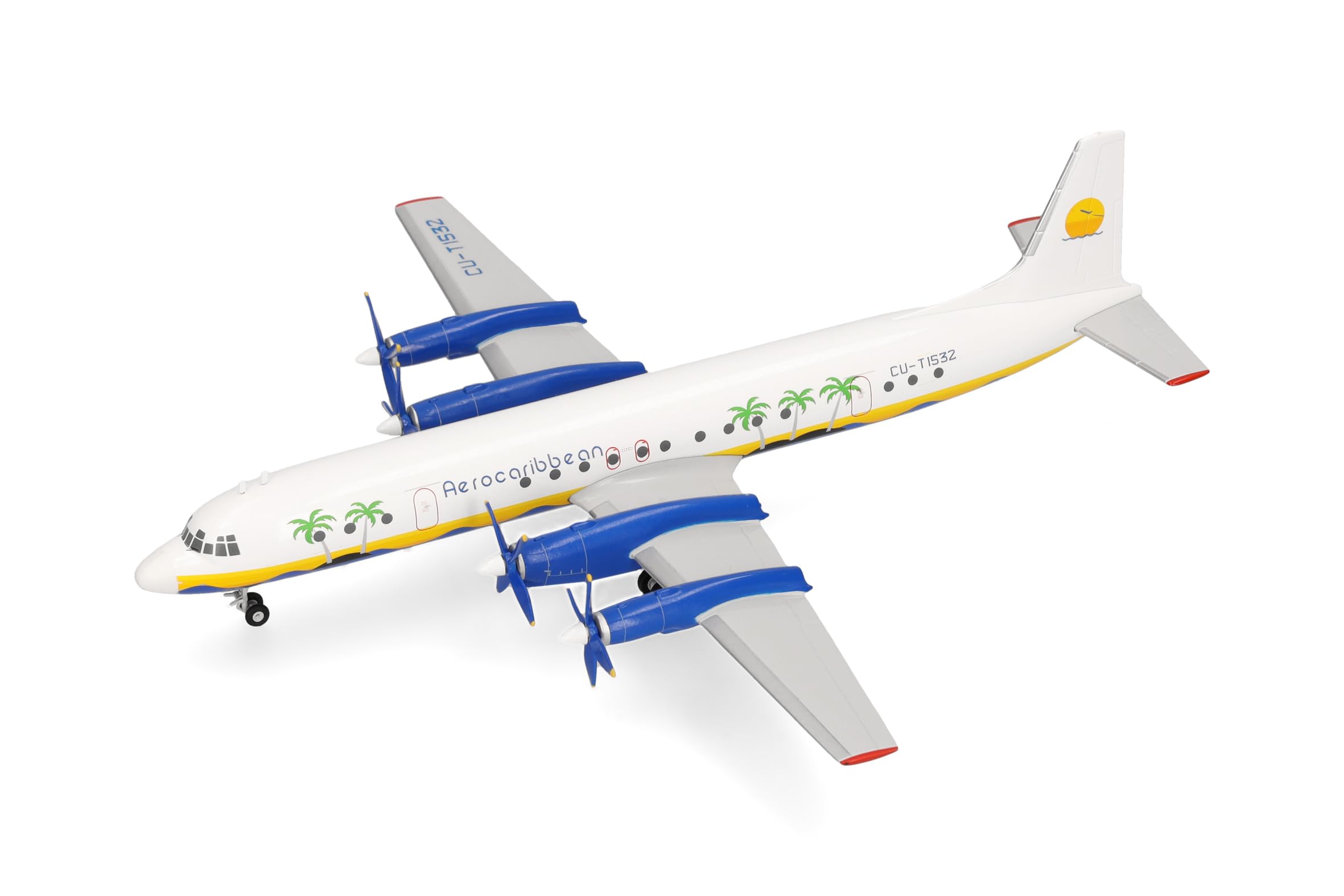 herpa-wings-aero-caribbean-il-18-modellflugzeug-1-200-metall-mit-standfu image 4
