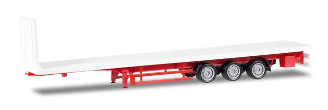 herpa-lowliner-flachbett-auflieger-3-achs-lkw-modell-1-87-wei image 1