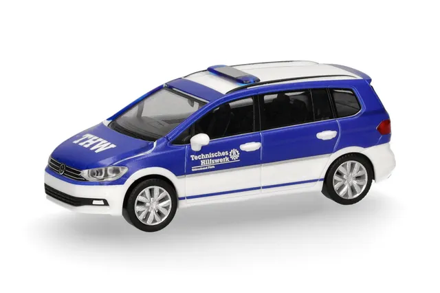 herpa-vw-touran-thw-f-rth-modellauto-1-87-kunststoff image 1