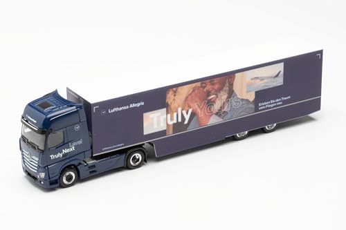 herpa-mercedes-benz-actros-gigaspace-lkw-modell-lufthansa-1-87 image 8