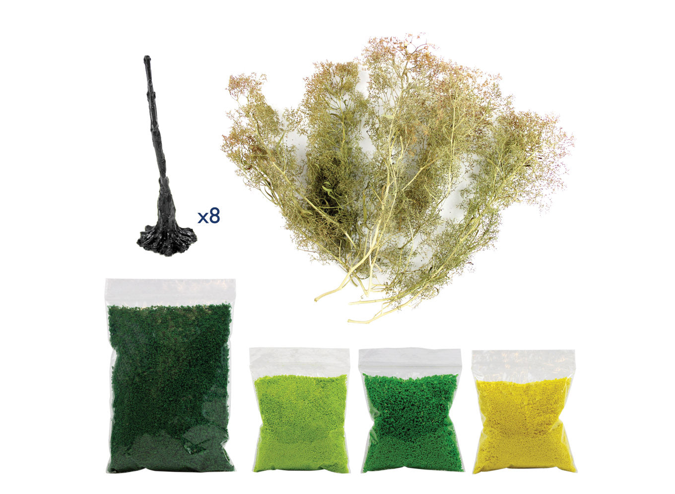 peco-wwscenics-wslf060-baumset-sommer-modellb-ume-bastelset image 1