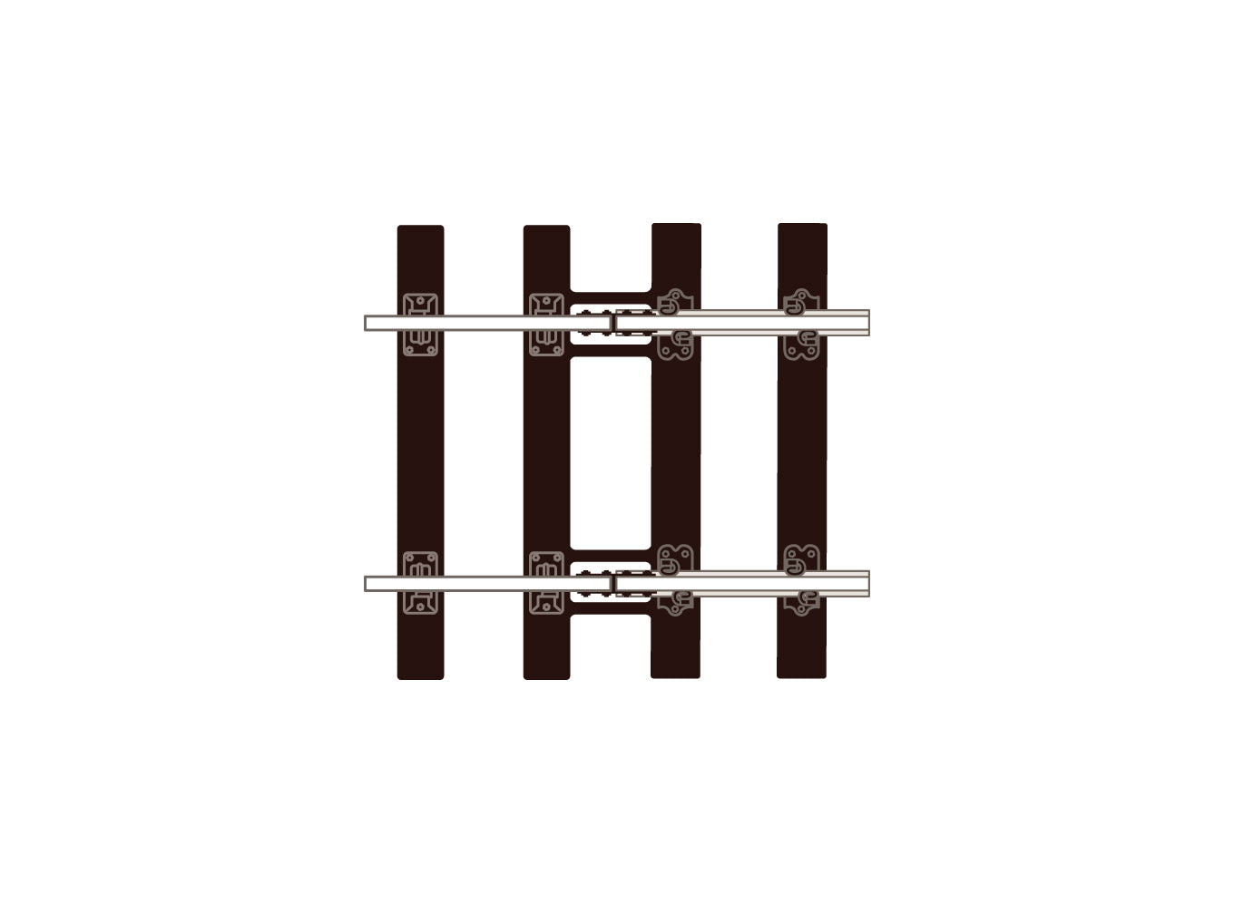 peco-streamline-sl713-spur-0-bergangsgleis-4-teilig image 1