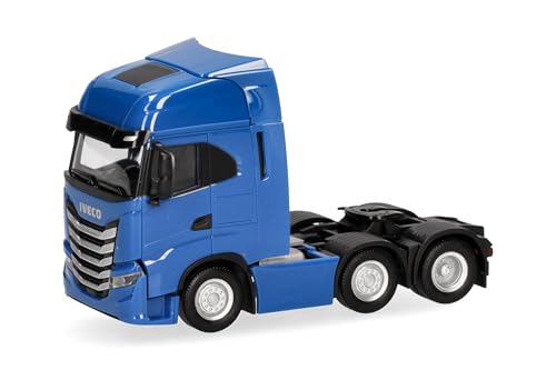 herpa-iveco-s-way-zugmaschine-3achs-lkw-modell-verkehrsblau-1-87 image 6