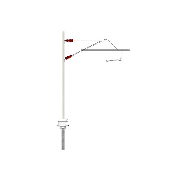 peco-lc110-catenary-oberleitungsmast-oo-ho-metall-bausatz image 1