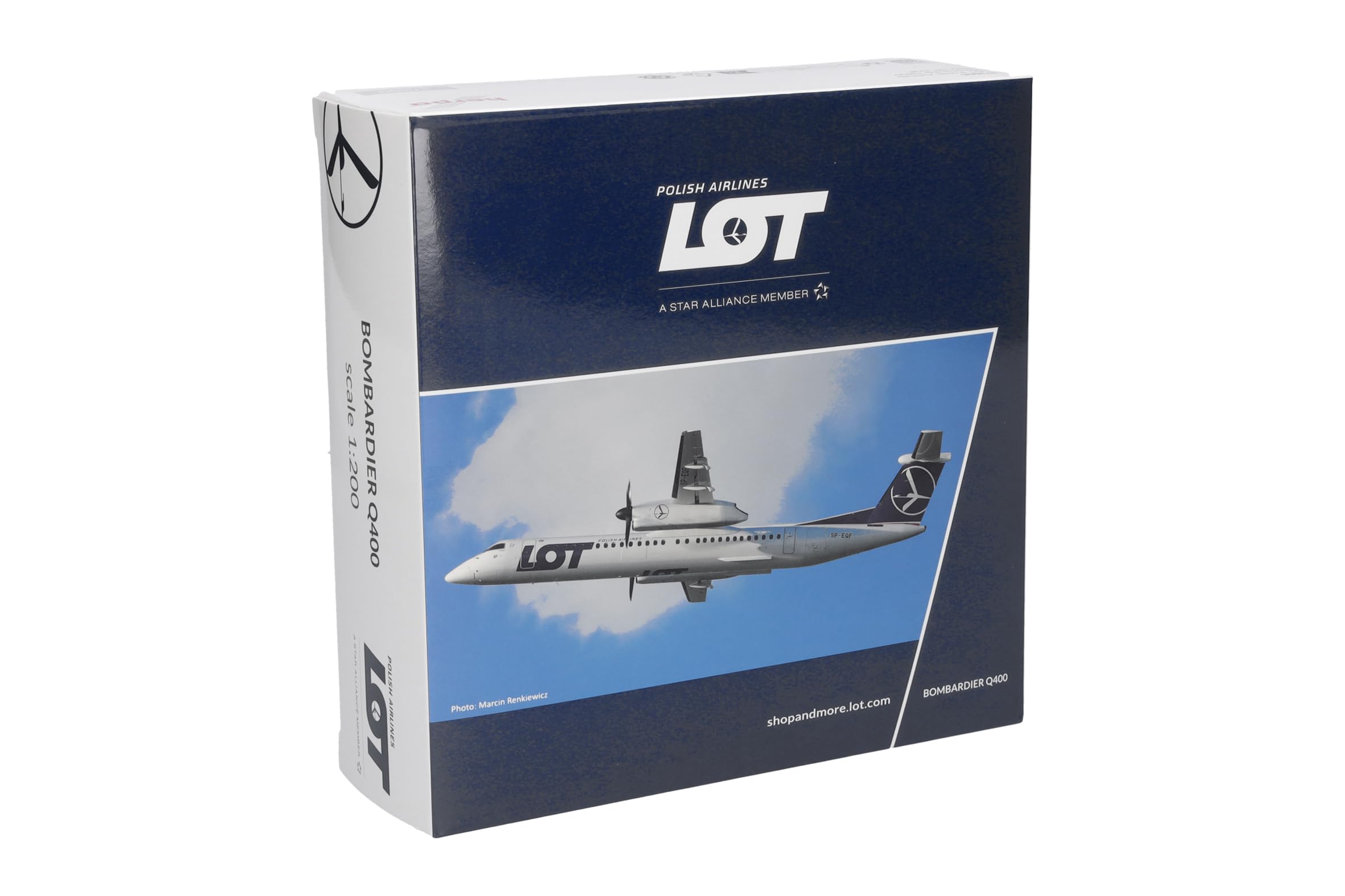 herpa-wings-lot-q400-flugzeugmodell-1-200-metall-mit-standfu image 5