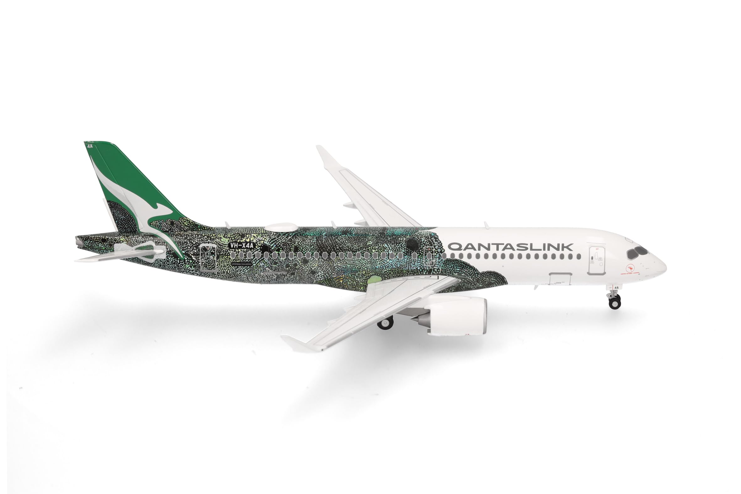 herpa-wings-qantaslink-a220-300-modellflugzeug-1-200-metall image 1