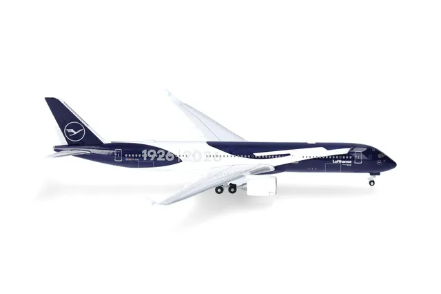 herpa-wings-lufthansa-a350-900-100-jahre-modellflugzeug-1-500-metall image 1