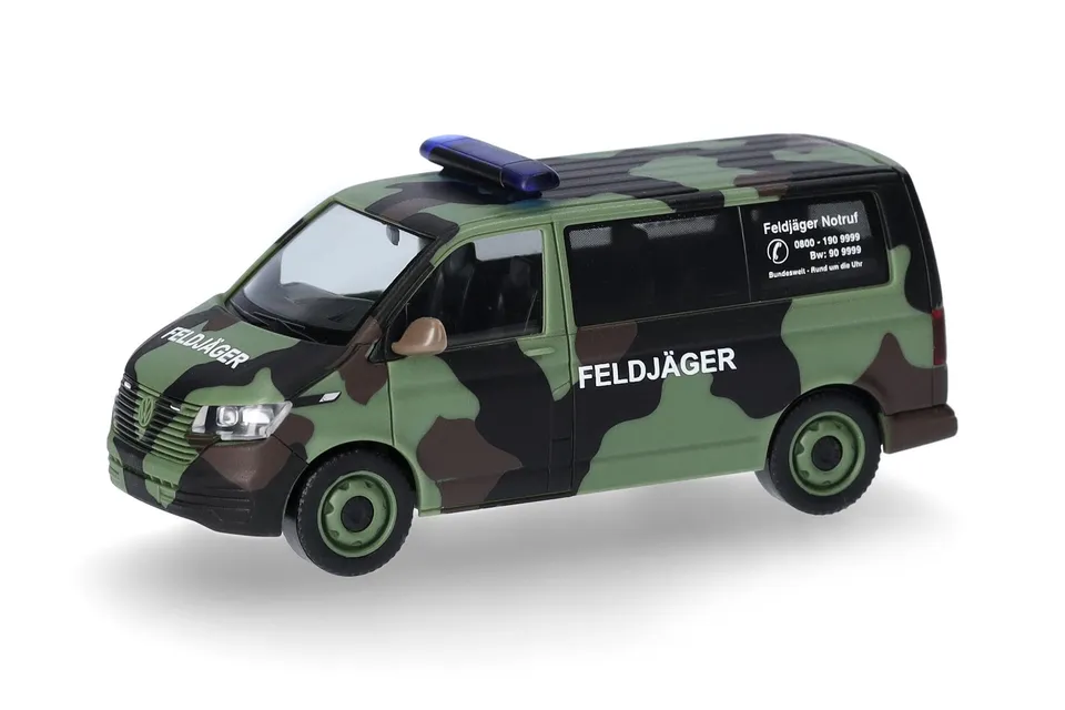 herpa-minitanks-vw-t6-1-bus-feldj-ger-modellauto-1-87-flecktarn image 1