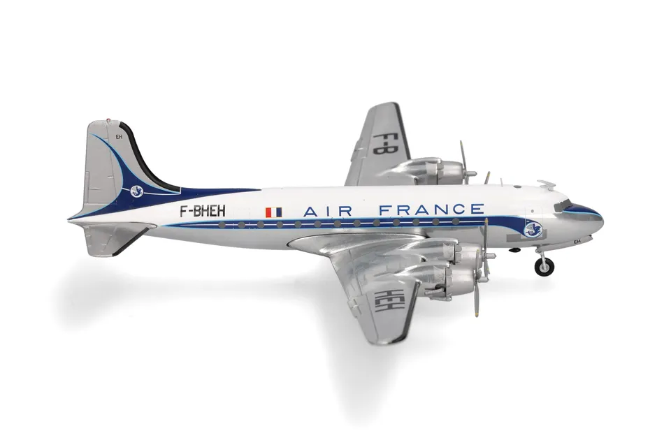 herpa-wings-air-france-douglas-dc-4-flugzeugmodell-1-200-metall image 1