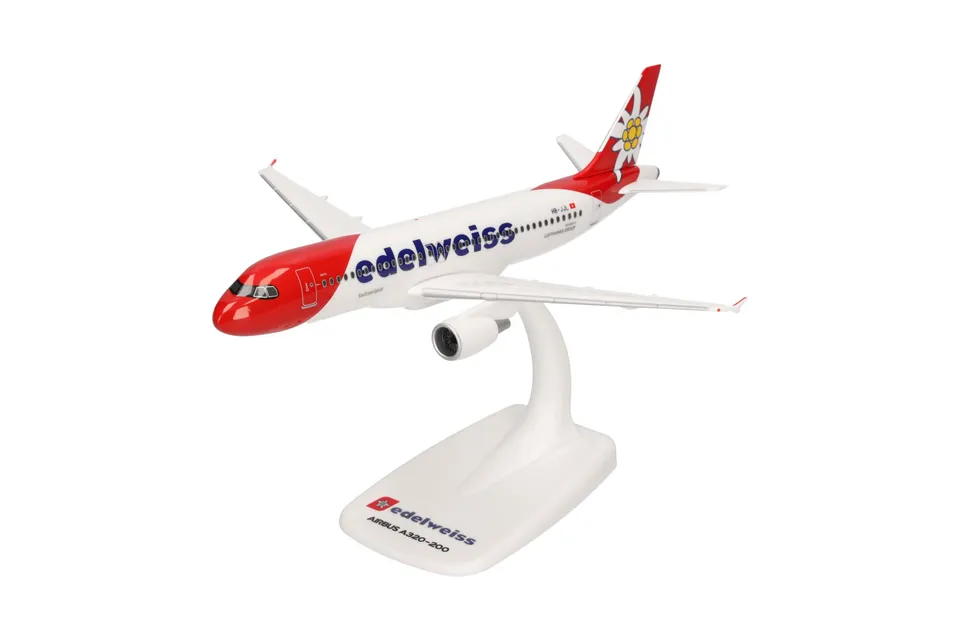 herpa-snapfit-edelweiss-air-a320-flugzeug-1-200-wei image 1