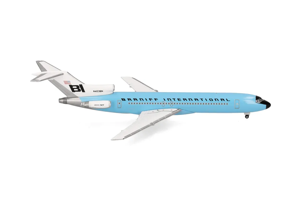 herpa-wings-boeing-727-200-modellflugzeug-braniff-1-500-metall image 1