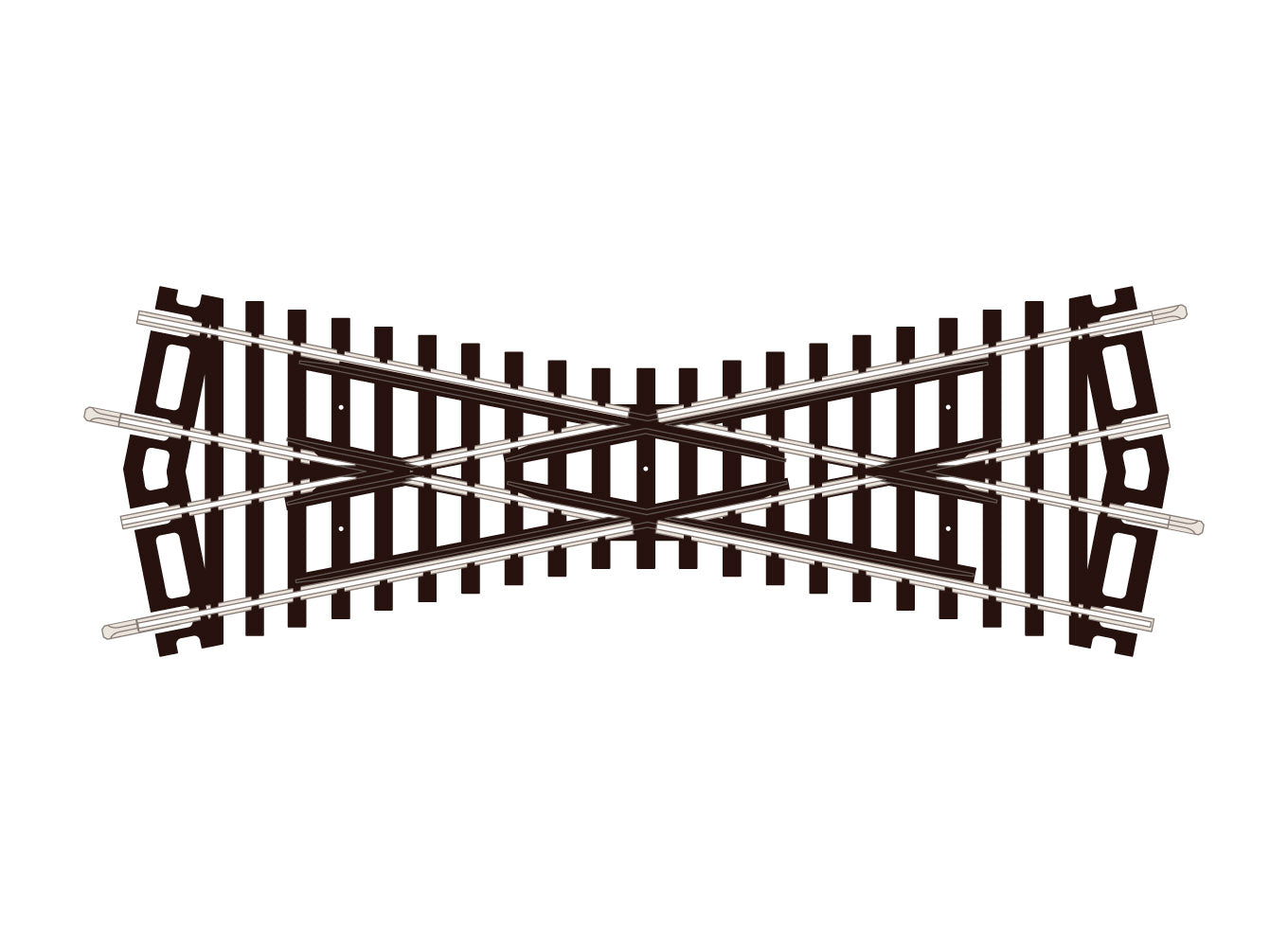 peco-st250-setrack-kreuzung-code-100-oo-mittlerer-radius image 1