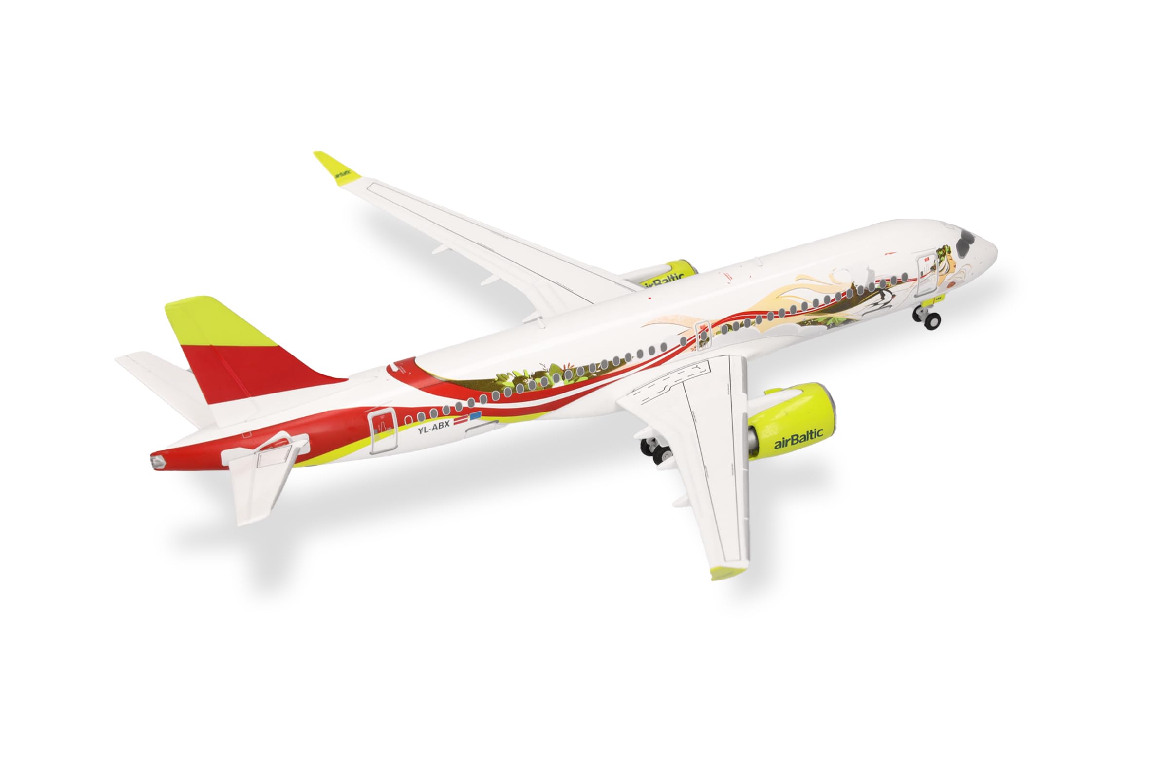 herpa-wings-airbaltic-a220-300-yl-abx-flugzeugmodell-1-200-metall image 3
