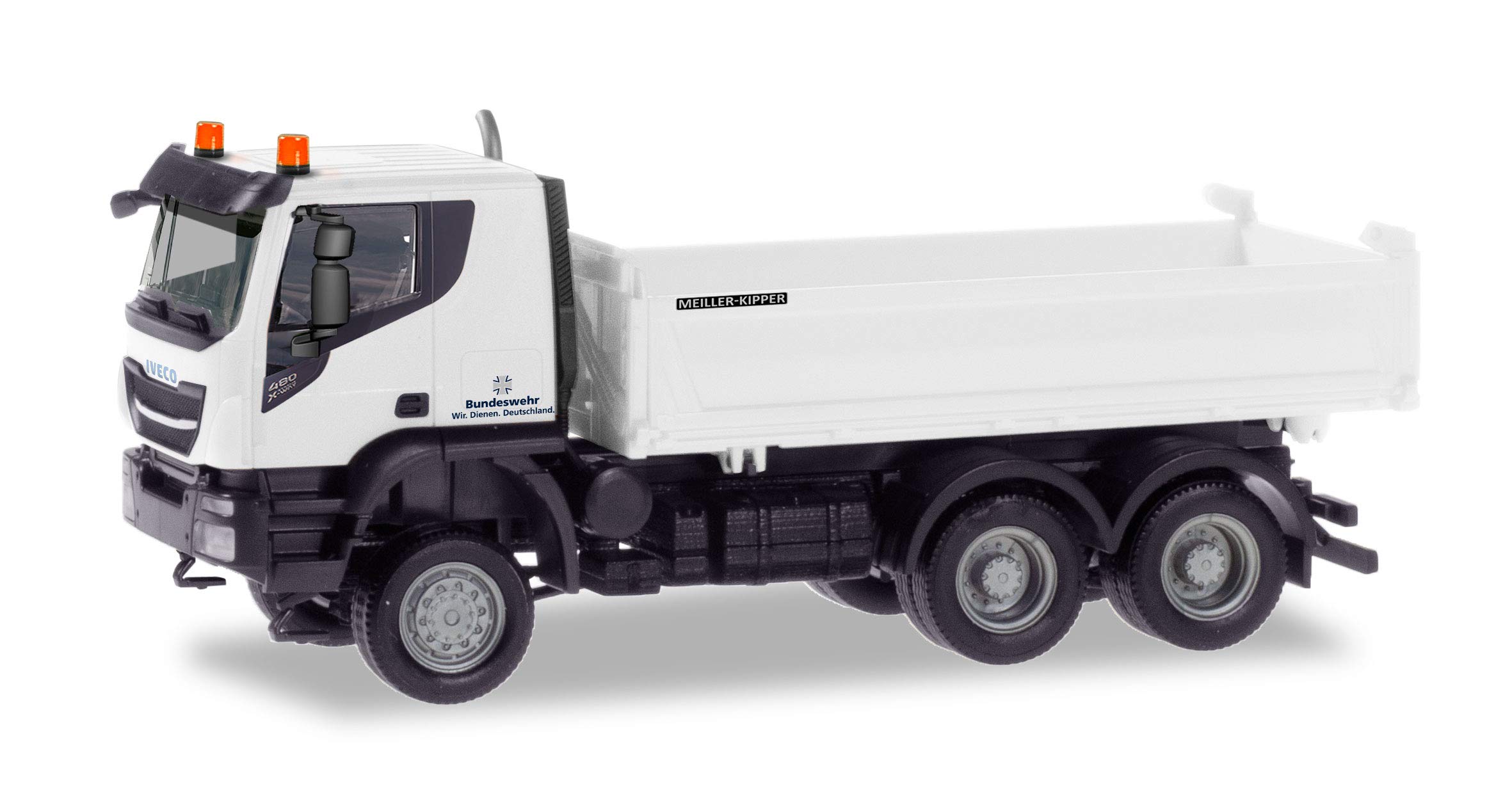 herpa-minitanks-iveco-trakker-meiller-kipper-1-87-bundeswehr image 1