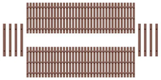 peco-ratio-437-holzzaun-h0-oo-8x-75-mm-pfosten image 1