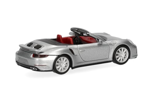 herpa-porsche-911-991-turbo-cabrio-modellauto-1-87-silber image 7