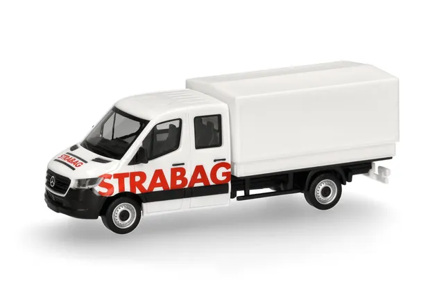 herpa-mercedes-sprinter-18-pritsche-modellauto-1-87-strabag image 1
