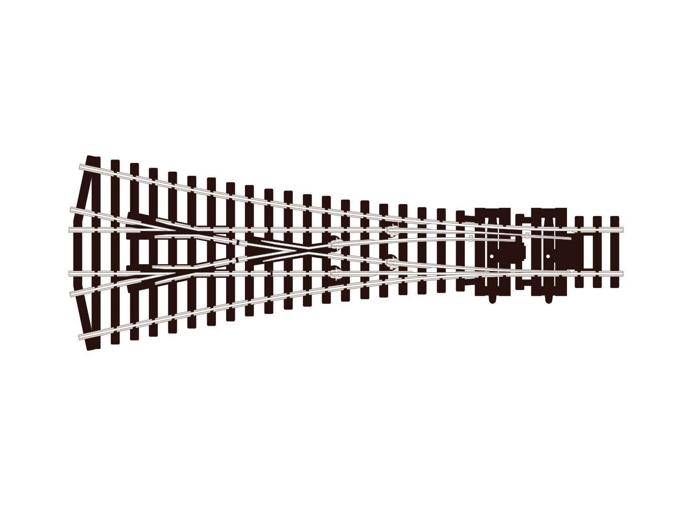 peco-streamline-sl99-dreiwegweiche-h0-code-100-isoliert image 1