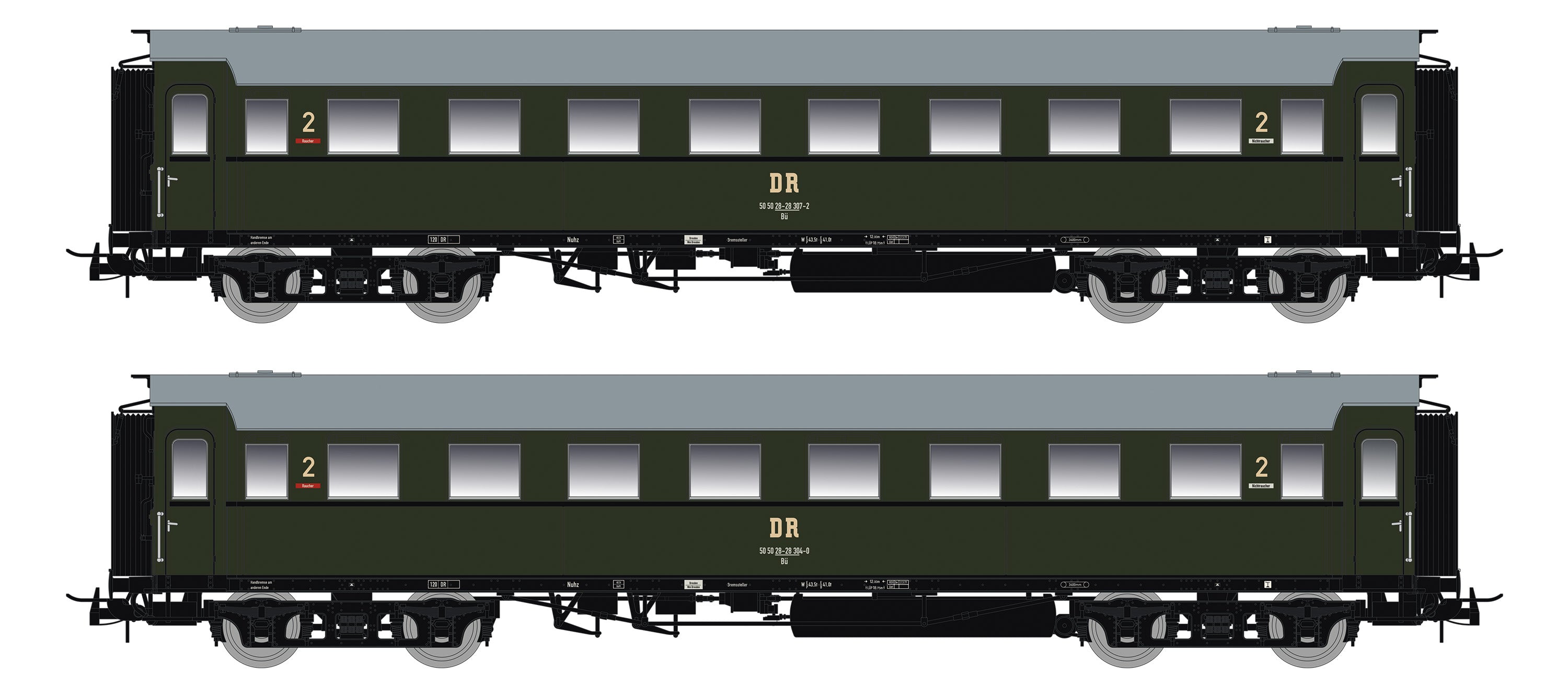 saxonia-modellbau-87197-h0-2er-set-personenwagen-c4-sa-07-dr-ep-iv image 1