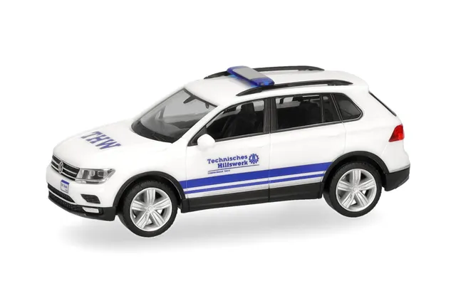 herpa-vw-tiguan-thw-gera-modellauto-1-87-einsatzfahrzeug image 1