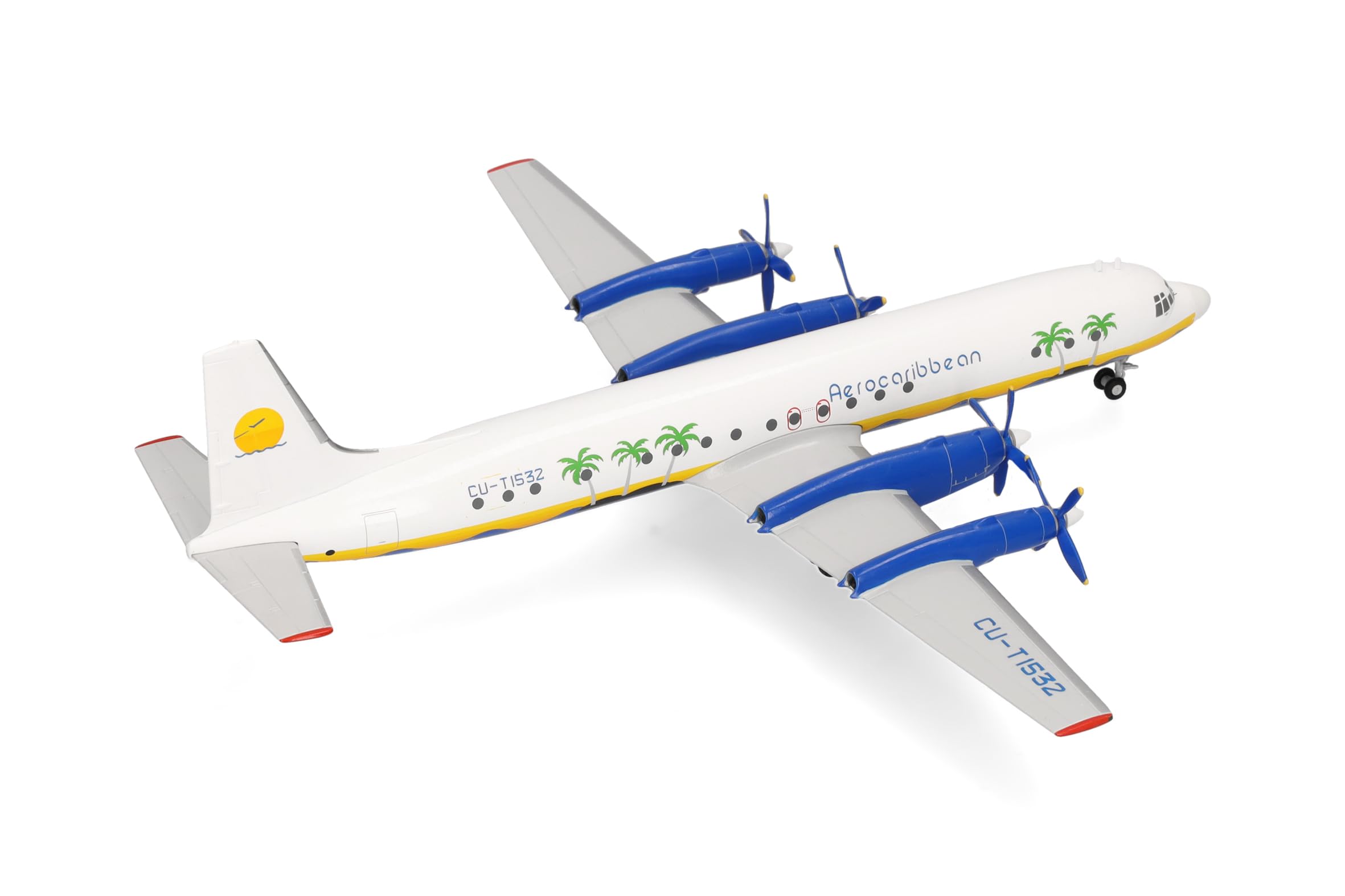 herpa-wings-aero-caribbean-il-18-modellflugzeug-1-200-metall-mit-standfu image 3