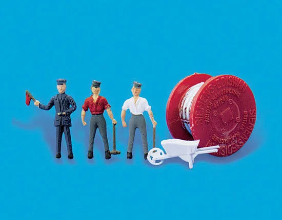 peco-modelscene-5078-kabelbautrupp-figuren-mit-trommel-h0 image 1