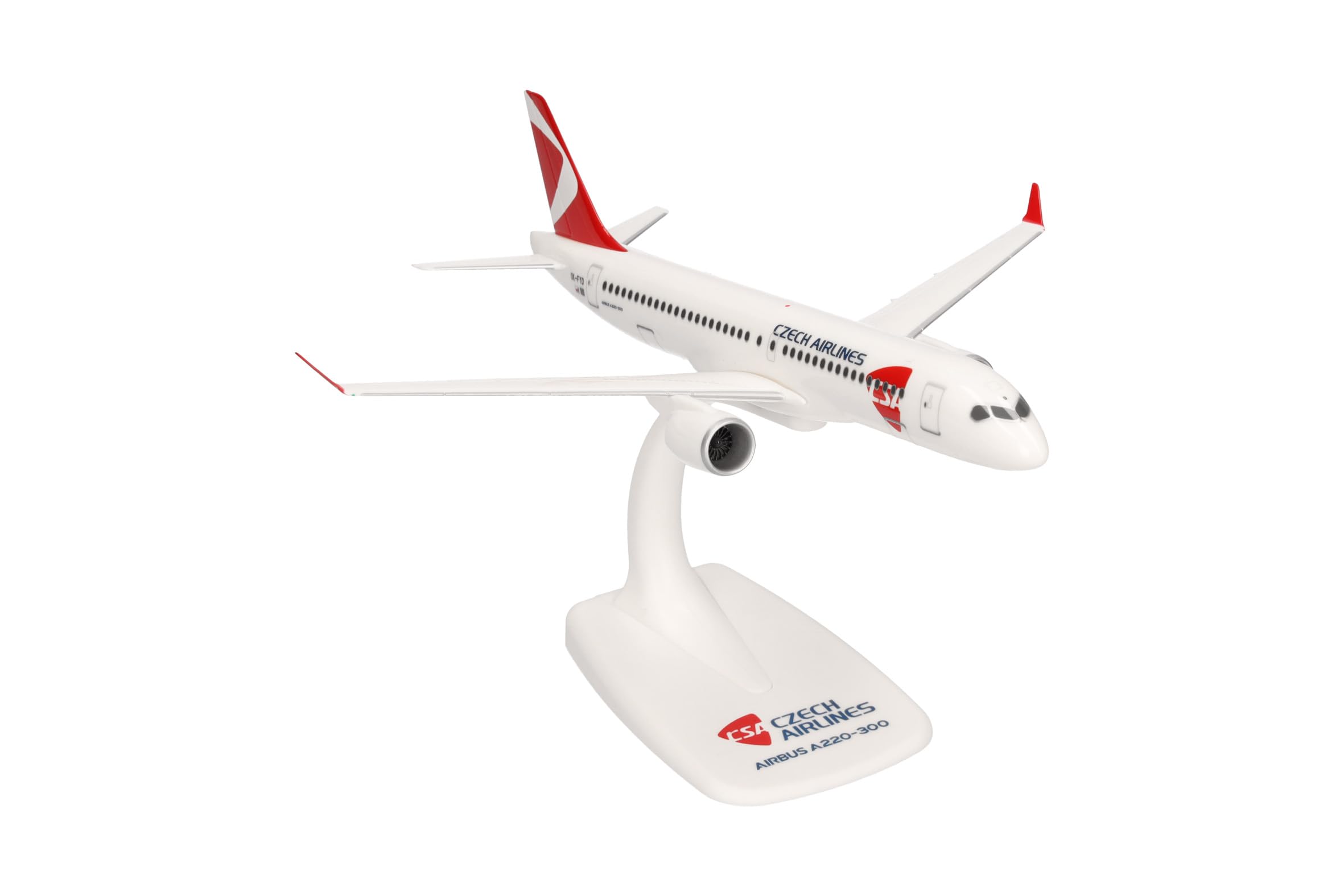 herpa-snapfit-csa-czech-airlines-a220-300-modellflugzeug-1-200-mit-fu image 3
