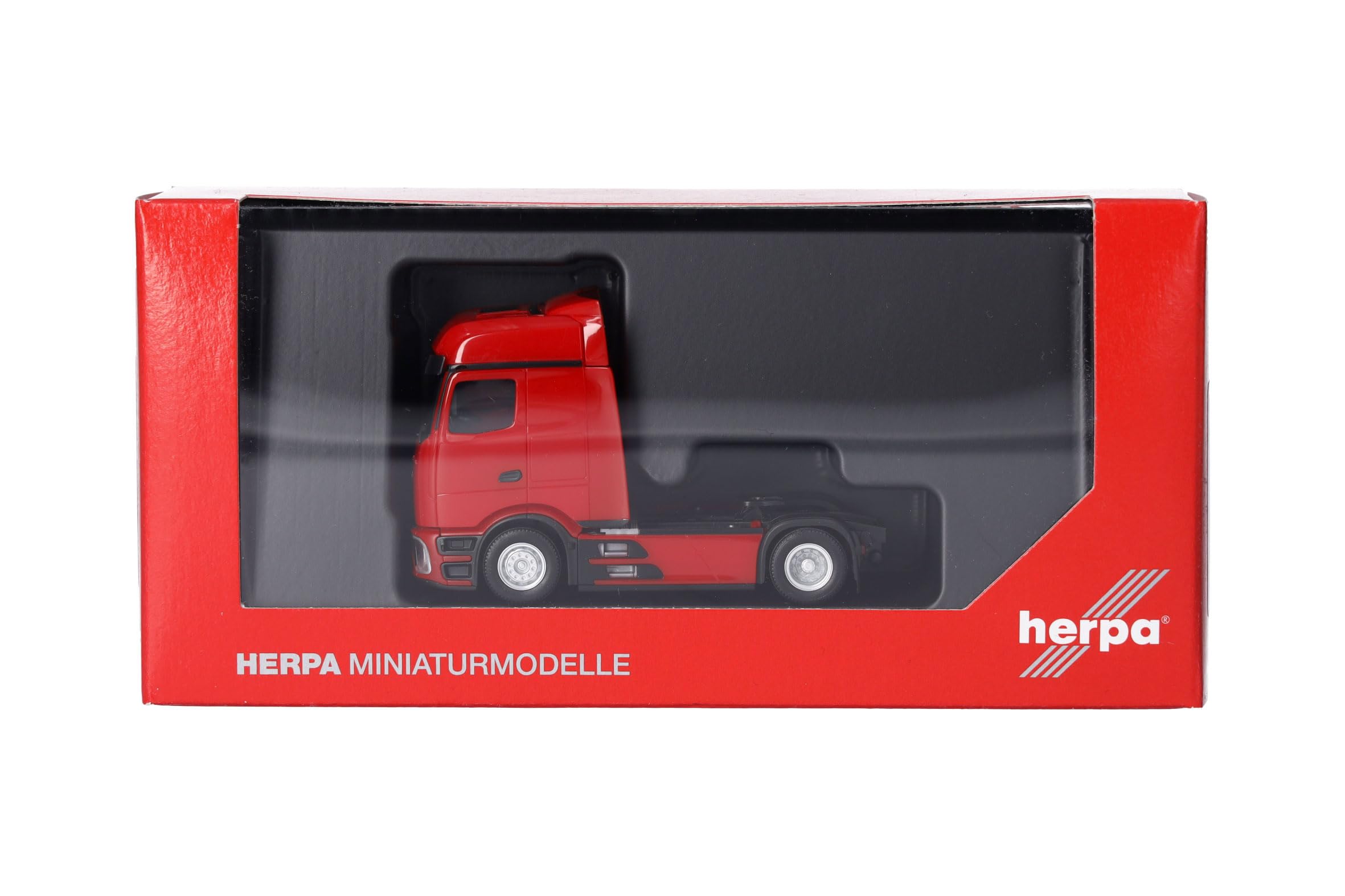 herpa-cars-trucks-actros-l-procabin-zugmaschine-lkw-modell-rot image 5