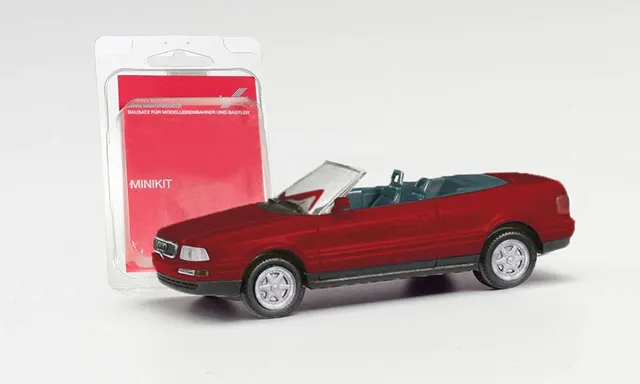 herpa-minikit-audi-80-cabrio-modellauto-weinrot-steckbausatz image 1