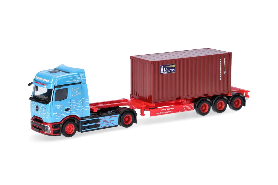 herpa-mercedes-eactros-container-sattelzug-lkw-1-87-frankenbach image 1