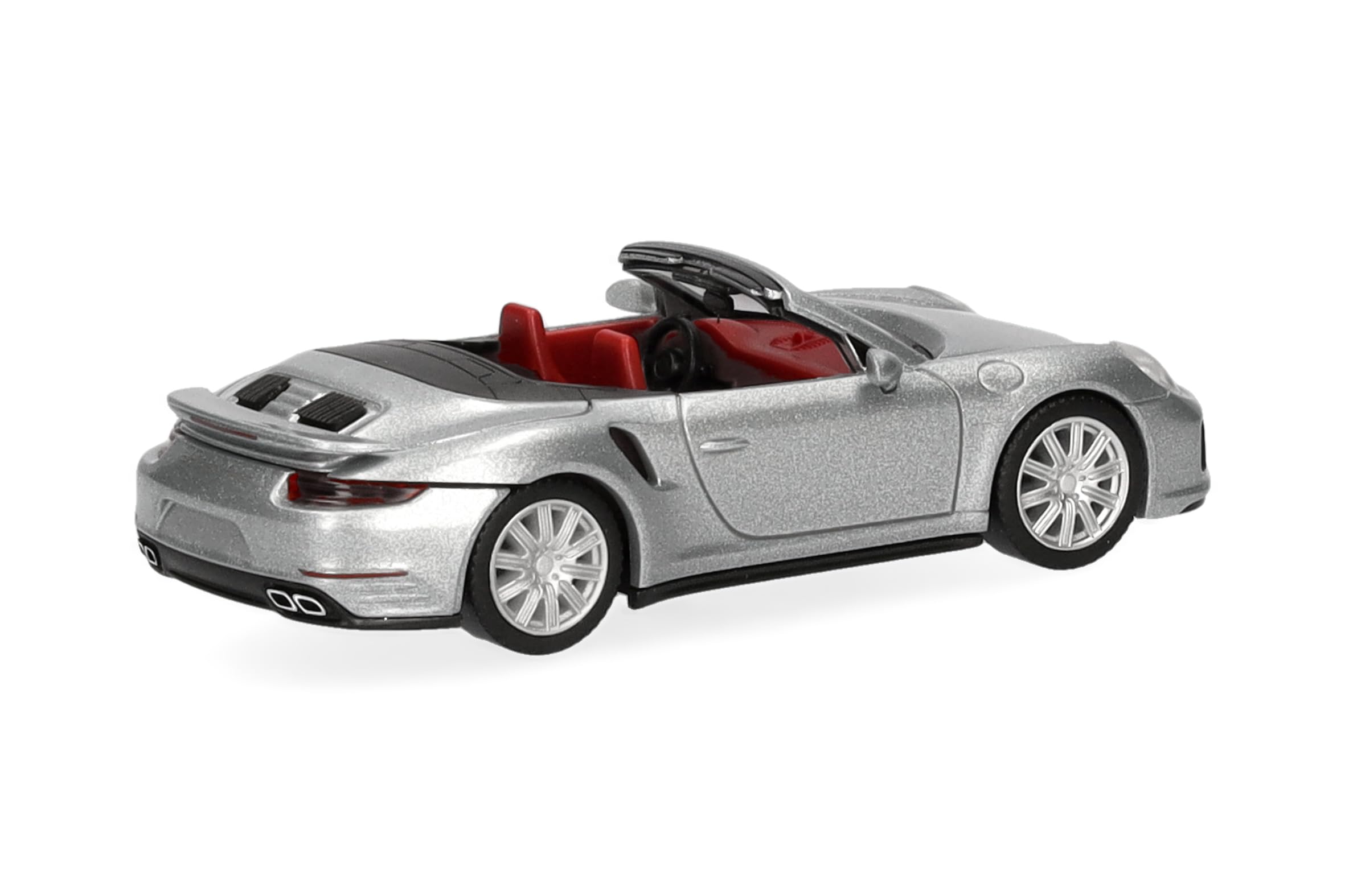 herpa-porsche-911-991-turbo-cabrio-modellauto-1-87-silber image 2