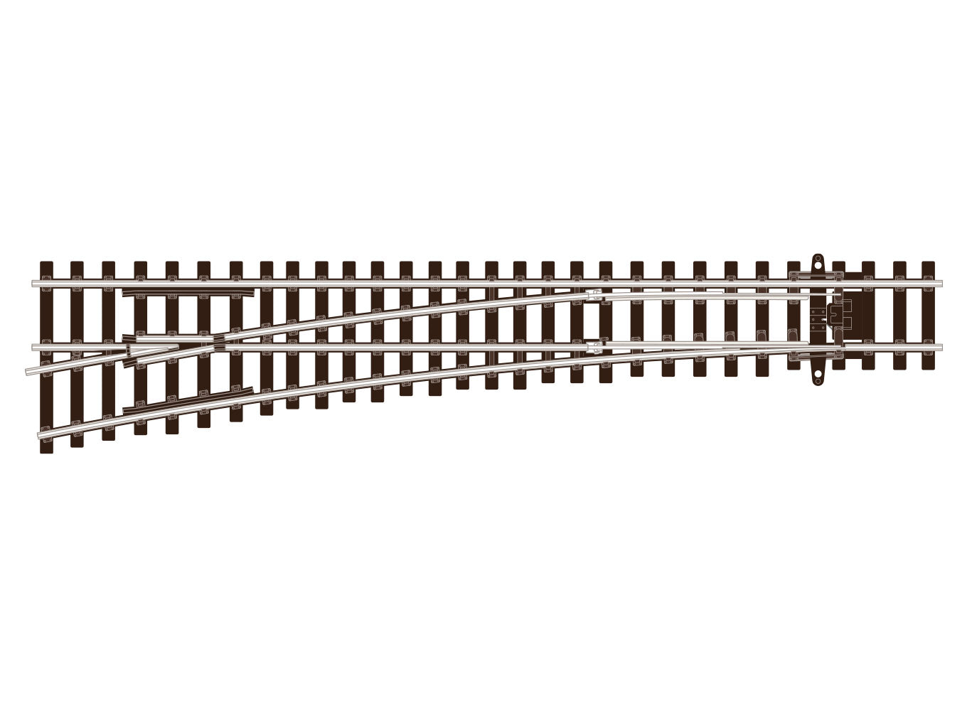 peco-streamline-slu1296-weiche-tt-1-120-links-mittel image 1