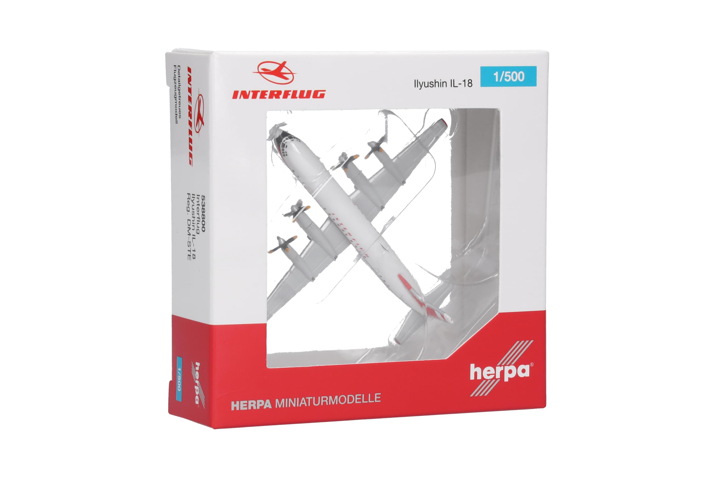 herpa-wings-interflug-ilyushin-il-18-modellflugzeug-1-500-metall image 5
