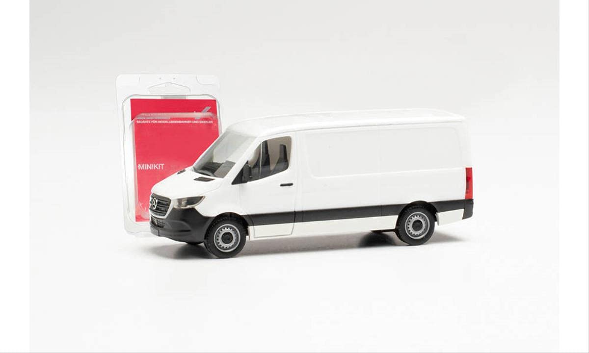 herpa-minikit-mercedes-sprinter-kasten-modellauto-wei-flachdach image 1