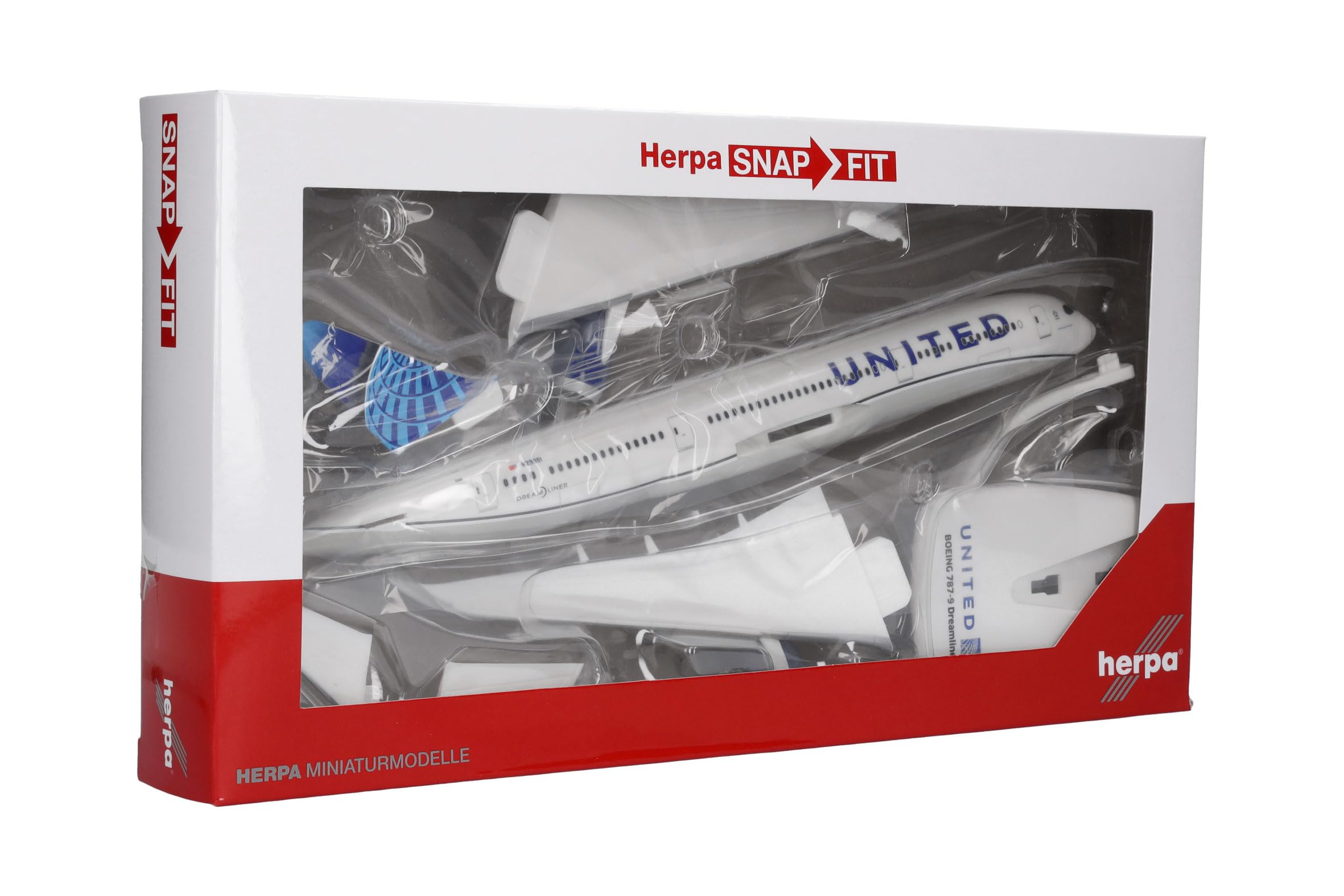 herpa-snapfit-united-boeing-787-9-dreamliner-flugzeugmodell-1-200 image 6
