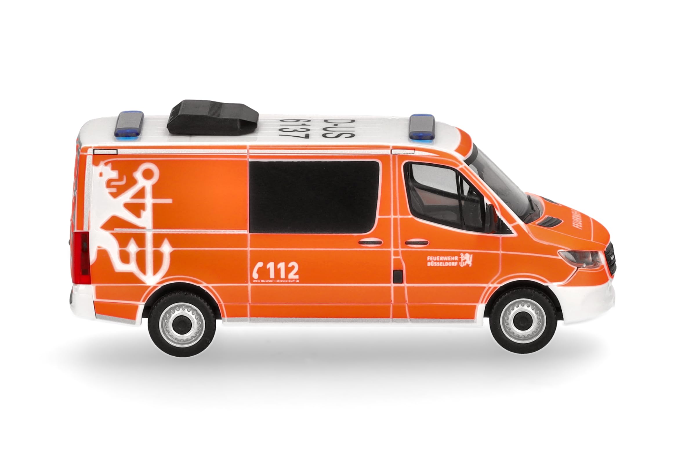 herpa-mercedes-benz-sprinter-18-halbbus-modellauto-feuerwehr-d-sseldorf-1-87 image 3
