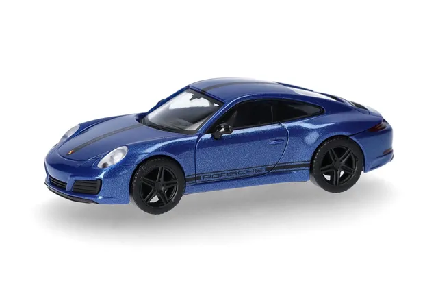 herpa-porsche-911-991-carrera-4s-modellauto-1-87-saphierblau image 1