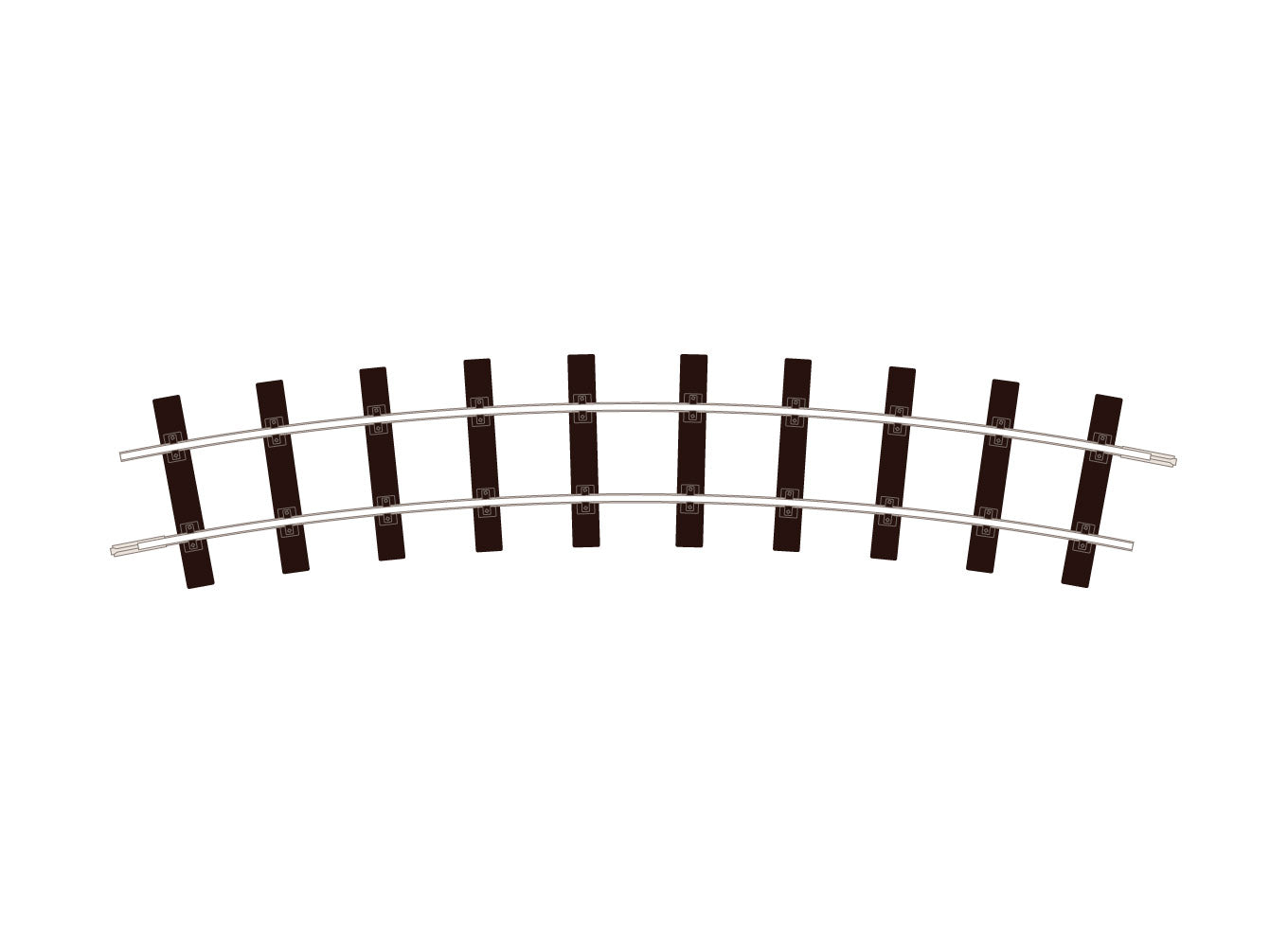 peco-st607-gebogenes-gleis-sm32-radius-2-c200 image 1