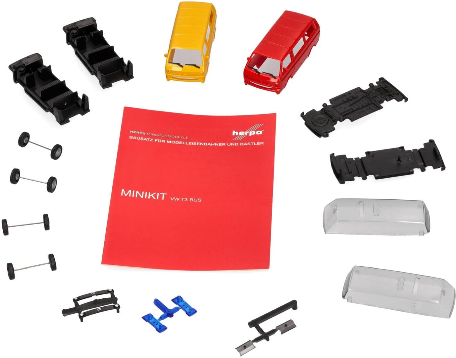 herpa-minikit-vw-t3-bus-h0-bausatz-2-st-ck-ginstergelb-feuerrot image 2