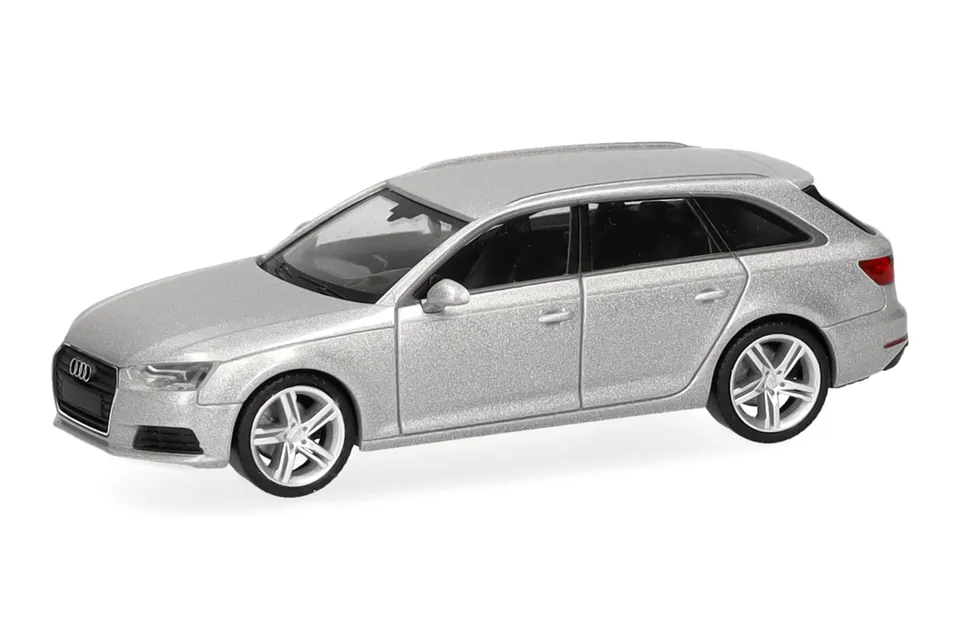 herpa-cars-trucks-audi-a4-avant-modellauto-1-87-eissilber image 1