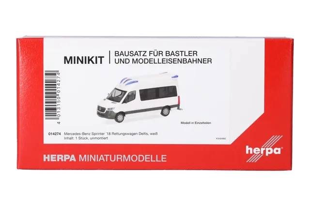 herpa-minikit-mercedes-sprinter-18-rtw-modellbausatz-wei-1-87 image 1