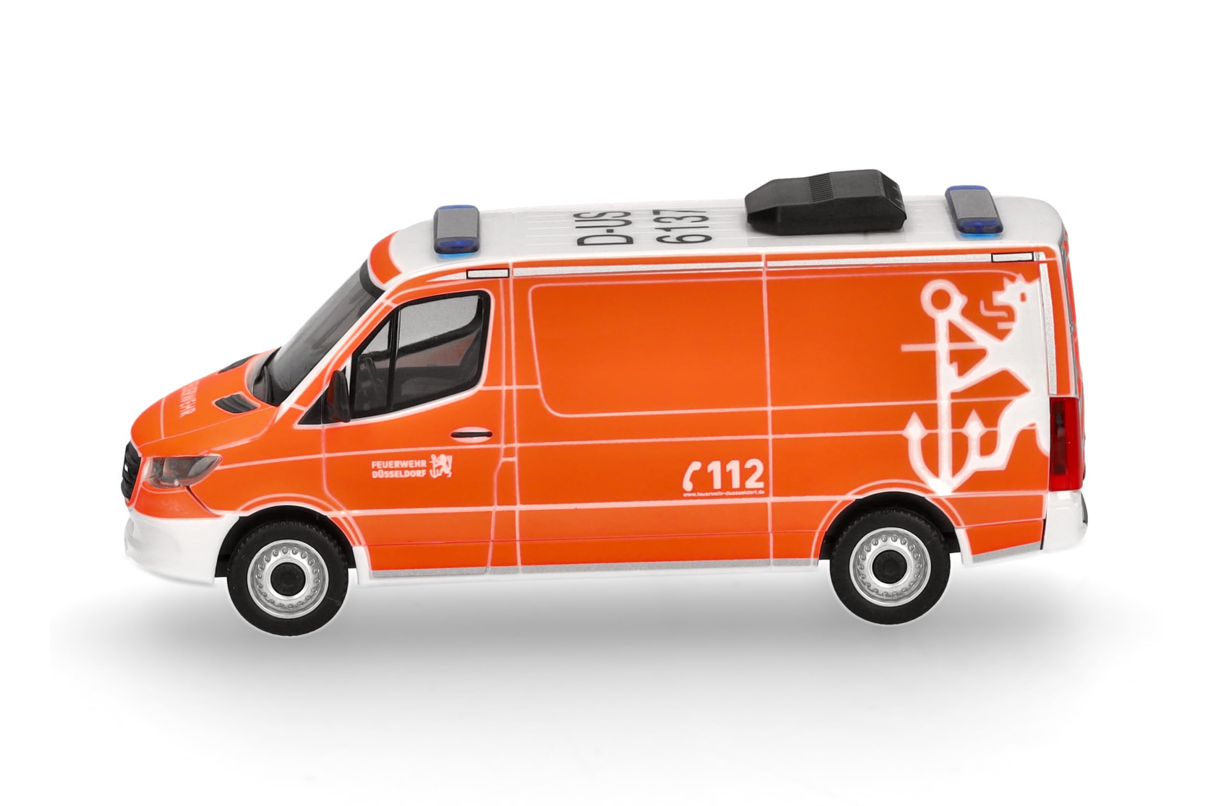 herpa-mercedes-benz-sprinter-18-halbbus-modellauto-feuerwehr-d-sseldorf-1-87 image 4