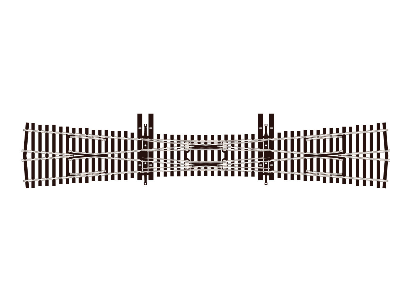 peco-slu8363-doppelte-kreuzungsweiche-h0-code-83-unifrog image 1